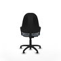 Silla de oficina Algarra con mecanismo Contacto permanente básico tapizada con Tela color Gris. Equipada con Base poliamida negra, Brazos fijosy Topes