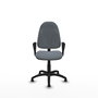 Silla de oficina Algarra con mecanismo Contacto permanente básico tapizada con Tela color Gris. Equipada con Base poliamida negra, Brazos fijosy Topes