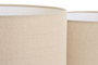 DKD Home Decor Set de 3 Pantallas de Lino y Metal Beige para Techo E27