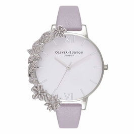 Olivia Burton OB16CB05 Reloj Analógico para Mujer con Correa Violeta