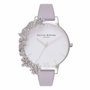 Olivia Burton OB16CB05 Reloj Analógico para Mujer con Correa Violeta