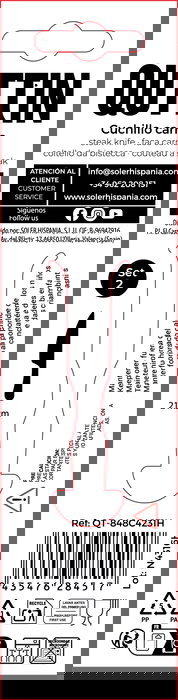 Inde Set de 2 Cuchillos para Carne de Cocina y Mesa Madrid, Hoja 21 cm, Colección 821 (12 Cajas)