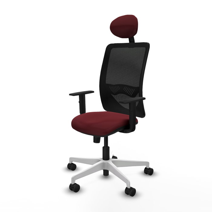 PIQUERAS Y CRESPO Silla de oficina Zulema con mecanismo Sincro, Granate y Negro PIQUERAS Y CRESPO Silla de oficina Zulema con mecanismo Sincro, Granate y Negro