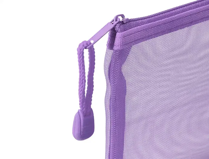 Liderpapel Bolsa Zipper Bag Multiusos Transpirable Poliester Din A6 Morado Pastel
