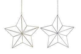 DKD Home Decor Decoración Colgante LED 30x11x30 Surtido Dorado y Plateado