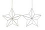 DKD Home Decor Decoración Colgante LED 30x11x30 Surtido Dorado y Plateado