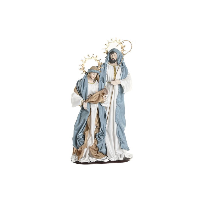 DKD Home Decor Nacimiento en Poliéster Azul y Blanco 48x28x90 cm DKD Home Decor Nacimiento en Poliéster Azul y Blanco 48x28x90 cm