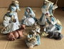 DKD Home Decor Nacimiento en Poliéster Azul y Blanco 48x28x90 cm