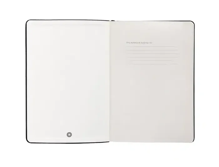 Antartik Cuaderno A4 Tapa Dura Hojas Lisas Negro 100 Hojas 80gr FSC Colección Antartik Notes con Gomilla y Bolsillo