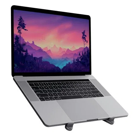Trust Macy Soporte para Portátil y Tableta Ajustable Plegable Aluminio hasta 17.3", 7 Alturas, Superficie Antideslizante, Bolsa de Transporte