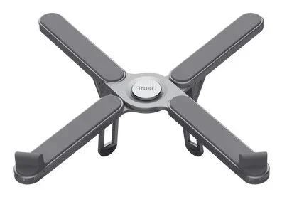 Trust Macy Soporte para Portátil y Tableta Ajustable Plegable Aluminio hasta 17.3", 7 Alturas, Superficie Antideslizante, Bolsa de Transporte