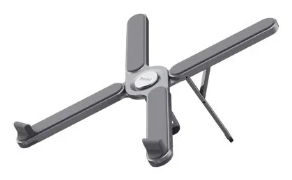 Trust Macy Soporte para Portátil y Tableta Ajustable Plegable Aluminio hasta 17.3", 7 Alturas, Superficie Antideslizante, Bolsa de Transporte
