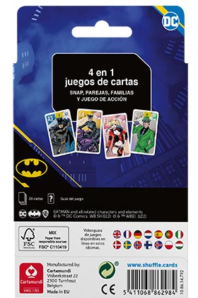Naipes Heraclio Fournier Sa Shuffle Fun 4 en 1 Batman