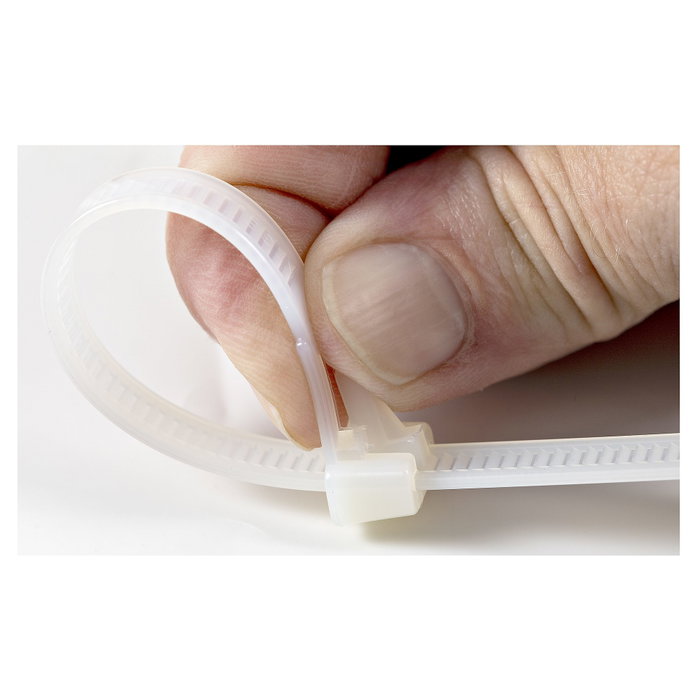 StarTech.com Bridas de Nylon Reutilizables 254x7mm Blanco 100 Stck