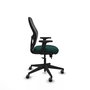 PIQUERAS Y CRESPO Alocén Silla de Oficina Traslack Malla Negra y Similpiel Verde Botella