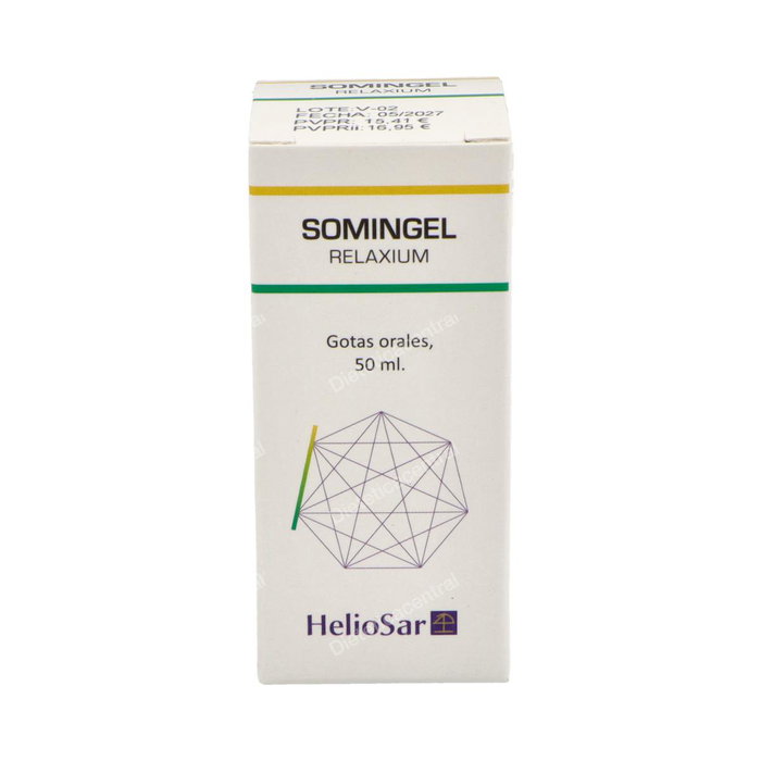 HELIOSAR Somingel Relaxium Complemento Alimenticio 50 ml - Con Vitamina B6, Cobre, Cromo y Extractos de Plantas para el Sistema Nervioso HELIOSAR Somingel Relaxium Complemento Alimenticio 50 ml - Con Vitamina B6, Cobre, Cromo y Extractos de Plantas para el Sistema Nervioso