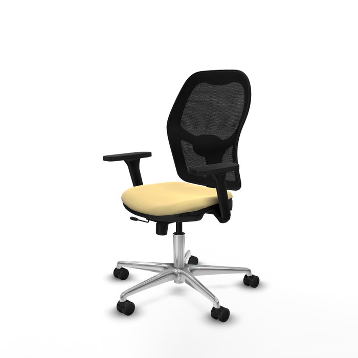PIQUERAS Y CRESPO Silla de oficina Jorquera con mecanismo Sincro/Traslack, Crema y Negro PIQUERAS Y CRESPO Silla de oficina Jorquera con mecanismo Sincro/Traslack, Crema y Negro
