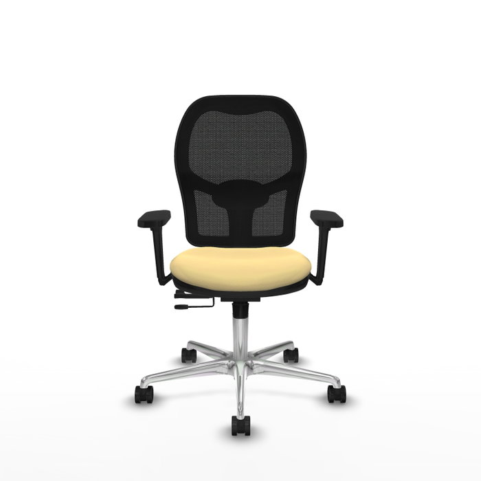 PIQUERAS Y CRESPO Silla de oficina Jorquera con mecanismo Sincro/Traslack, Crema y Negro PIQUERAS Y CRESPO Silla de oficina Jorquera con mecanismo Sincro/Traslack, Crema y Negro