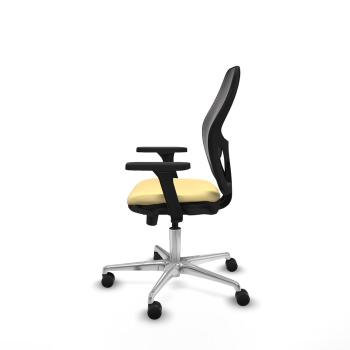PIQUERAS Y CRESPO Silla de oficina Jorquera con mecanismo Sincro/Traslack, Crema y Negro PIQUERAS Y CRESPO Silla de oficina Jorquera con mecanismo Sincro/Traslack, Crema y Negro