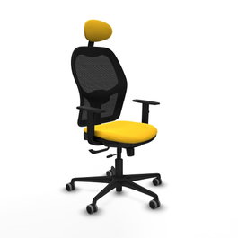 PIQUERAS Y CRESPO Silla de oficina Jorquera Amarillo y Negro