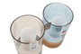 DKD Home Decor Set de 2 Portavelas de Cristal con Vela
