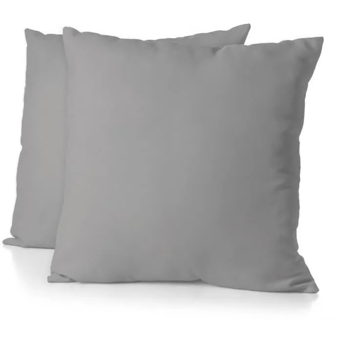 Home Linge Passion HOM3701393718622 Juego de 2 fundas de almohada - 63 x 63 cm - Gris claro Home Linge Passion HOM3701393718622 Juego de 2 fundas de almohada - 63 x 63 cm - Gris claro