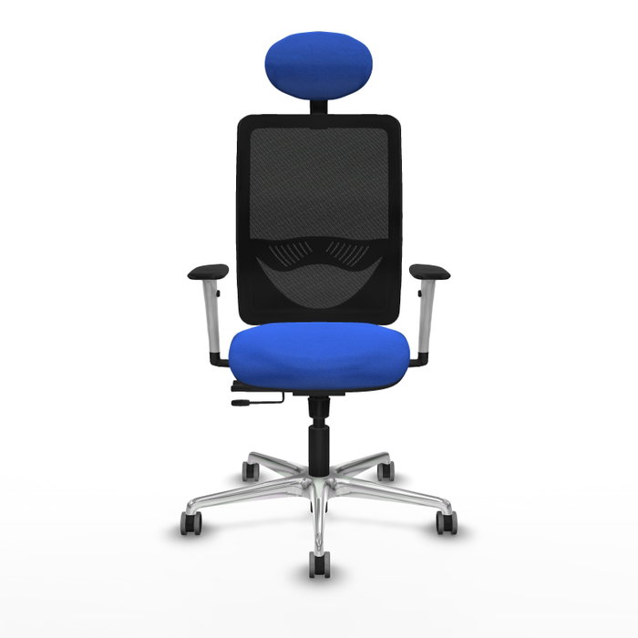 PIQUERAS Y CRESPO Silla de oficina Zulema Azul con Malla Negra