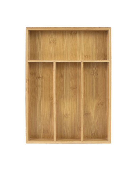 Inde Organizador de Cubiertos de Bambú 34,3 cm x 25,4 cm x 4,6 cm (12 Unidades)