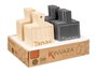 Kinvara Tabla Cuadrada de Bambú y Pizarra para Tapas 19 x 11 x 1.5 cm (Set de 48)