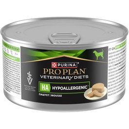 Purina Proplan Canine HA Mousse 12x400gr Alimento Dietético Hipersensibilidad Perros Cachorros Adultos Omega-3