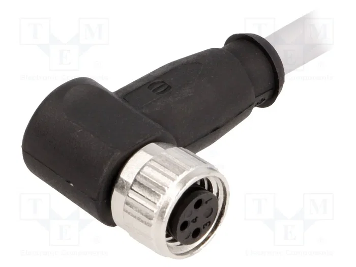 HARTING Conector M8 Hembra de 3 Pines con Cable de 1m, Angular 90° HARTING Conector M8 Hembra de 3 Pines con Cable de 1m, Angular 90°