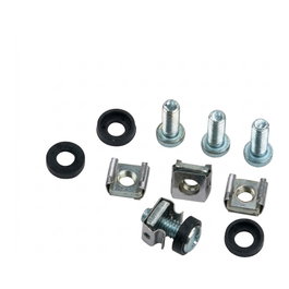Triton Set de 50 juegos de tuercas cautivas, arandelas y tornillos M6x12 Plata