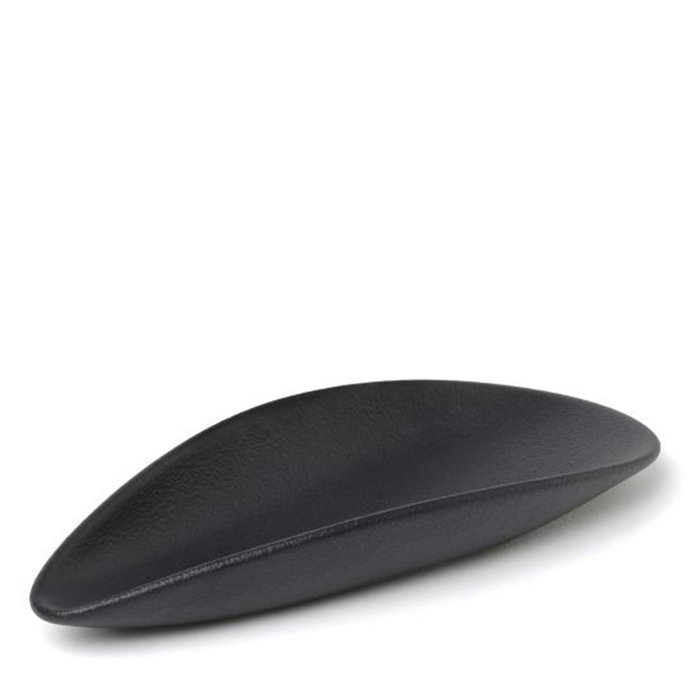 COMAS Plato Plaisir 3 Negro, Porcelana, 13.4 cm x 5.5 cm x 2.1 cm (Set de 4)