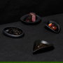 COMAS Plato Plaisir 3 Negro, Porcelana, 13.4 cm x 5.5 cm x 2.1 cm (Set de 4)