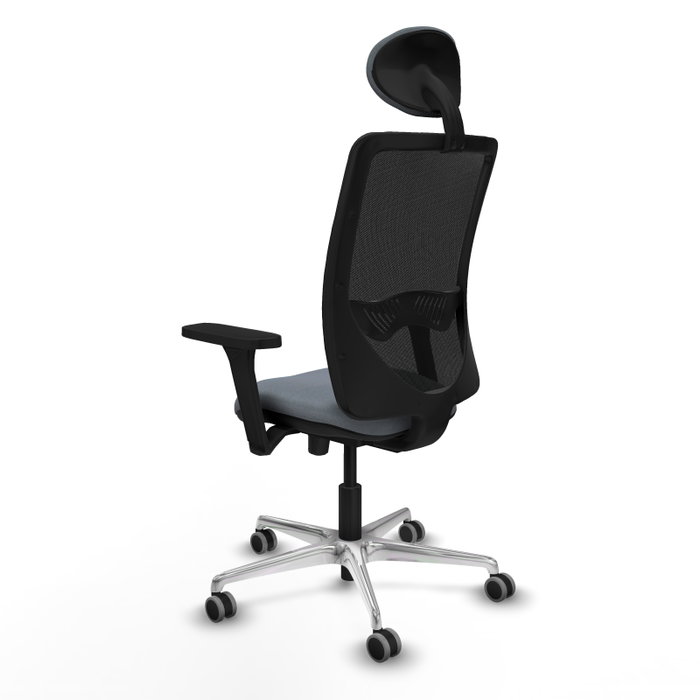 PIQUERAS Y CRESPO Silla de oficina Zulema con mecanismo Sincro/Traslack, Gris y Negro