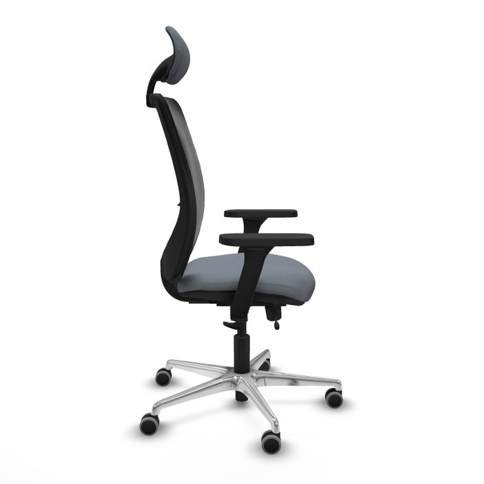 PIQUERAS Y CRESPO Silla de oficina Zulema con mecanismo Sincro/Traslack, Gris y Negro