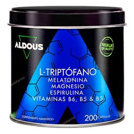 Aldous Bio L-Triptofano Con Melatonina, Magnesio, Espirulina Y Vitamina