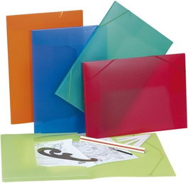 CARCHIVO Paquete de 5 carpetas A3 con gomas y solapas en colores surtidos
