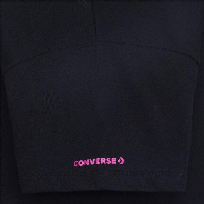 Camiseta de Manga Corta Infantil Converse Boyfriend Graphicrt Negro