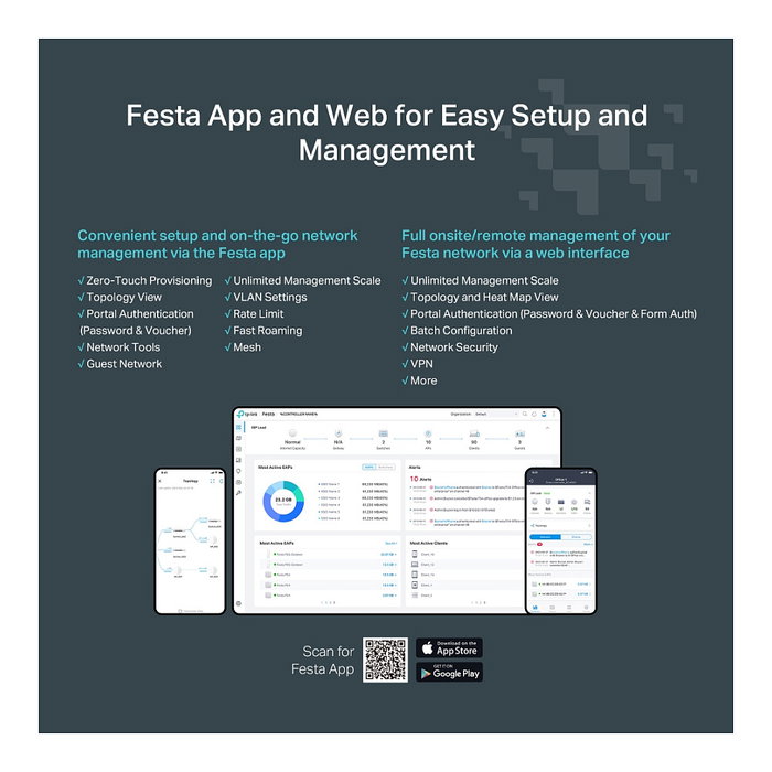 TP-Link Festa F52 Access Point AC1350 Doble Banda (2.4GHz/5GHz) hasta 867 Mbps