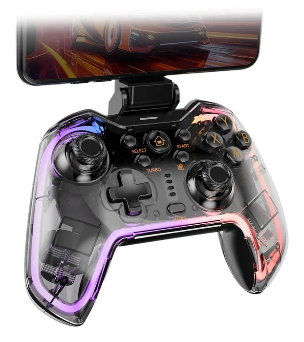 Mars Gaming MGP-BT2 Gamepad Inalámbrico Bluetooth/USB Negro/Transparente Mars Gaming MGP-BT2 Gamepad Inalámbrico Bluetooth/USB Negro/Transparente