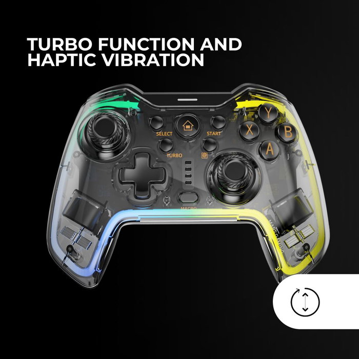 Mars Gaming MGP-BT2 Gamepad Bluetooth con Iluminación RGB y Soporte para Smartphone