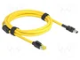 DeLOCK Cable de red Cat6 Mini I/O 8 pin D-Form a RJ45 de 2 m amarillo/negro