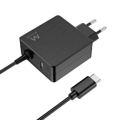 EWENT EW3978 Cargador Pared USB-C 65W PD + Puerto USB-A 150cm EWENT EW3978 Cargador Pared USB-C 65W PD + Puerto USB-A 150cm