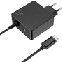 EWENT Cargador de pared EW3978 65W con USB-C PD y USB-A Negro