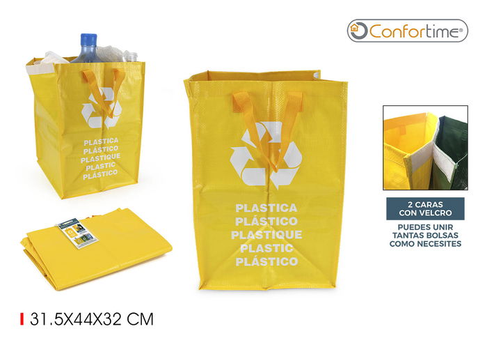 Confortime Bolsa Rafia Reciclaje Plastico 44 cm x 32 cm x 0.5 cm (24 Unidades) Confortime Bolsa Rafia Reciclaje Plastico 44 cm x 32 cm x 0.5 cm (24 Unidades)