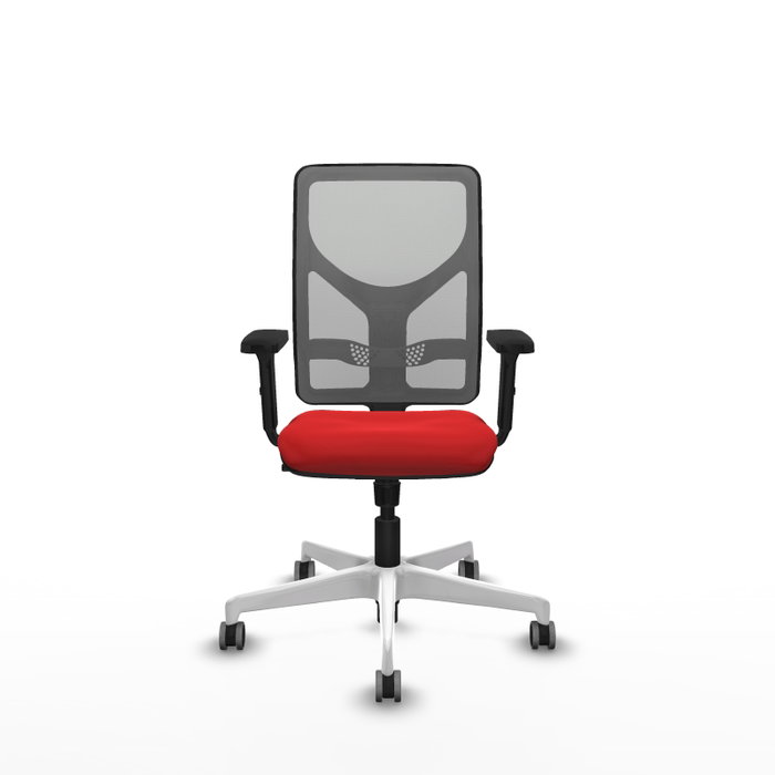PIQUERAS Y CRESPO Silla de oficina Motilla con mecanismo Sincro, Rojo y Gris PIQUERAS Y CRESPO Silla de oficina Motilla con mecanismo Sincro, Rojo y Gris