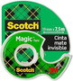 Scotch Cinta Invisible Magic 8-1975D, Rollo 19mm x 7.5m con Dispensador, Acabado Mate Transparente, Adhesivo Fuerte y Permanente para Oficina y Hogar 7100086322