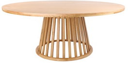 DKD Home Decor Mesa Redonda Comedor Olmo 180x180x76