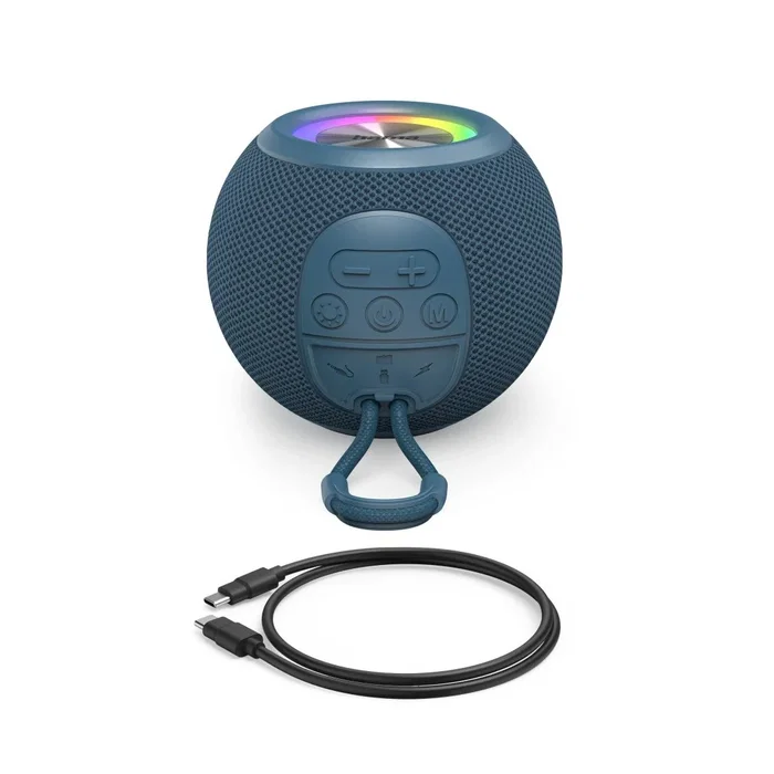 Hama 00188239 Altavoz Bluetooth Portátil Ball Shape Mono Azul 5W, TWS, Batería 10h, Luz LED, USB-C, AUX, Manos Libres, Micrófono Hama 00188239 Altavoz Bluetooth Portátil Ball Shape Mono Azul 5W, TWS, Batería 10h, Luz LED, USB-C, AUX, Manos Libres, Micrófono
